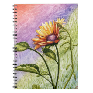 Caderno Espiral Segredos de girassol em Sunset