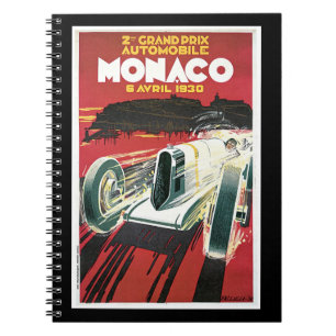 Caderno Espiral segundo Grande Prêmio Automobile de Mônaco