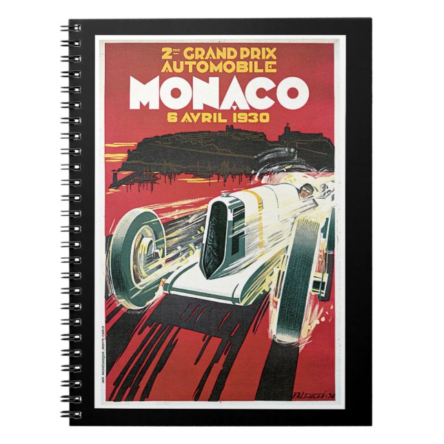 Caderno Espiral segundo Grande Prêmio Automobile de Mônaco (Frente)