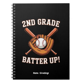 Caderno Espiral segundo Grau Primeiro Dia Batendo No Baseball Scho