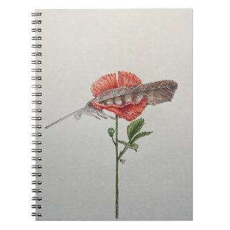 Caderno Espiral Segure-me Gentilmente, Papoula