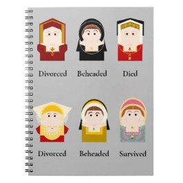 Caderno Espiral Seis Esposas do Rei Henrique VIII, Tudor