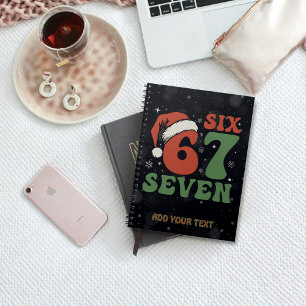 Caderno Espiral Seis Sete 67 Chapéu de Papai Noel Engraçado Natal