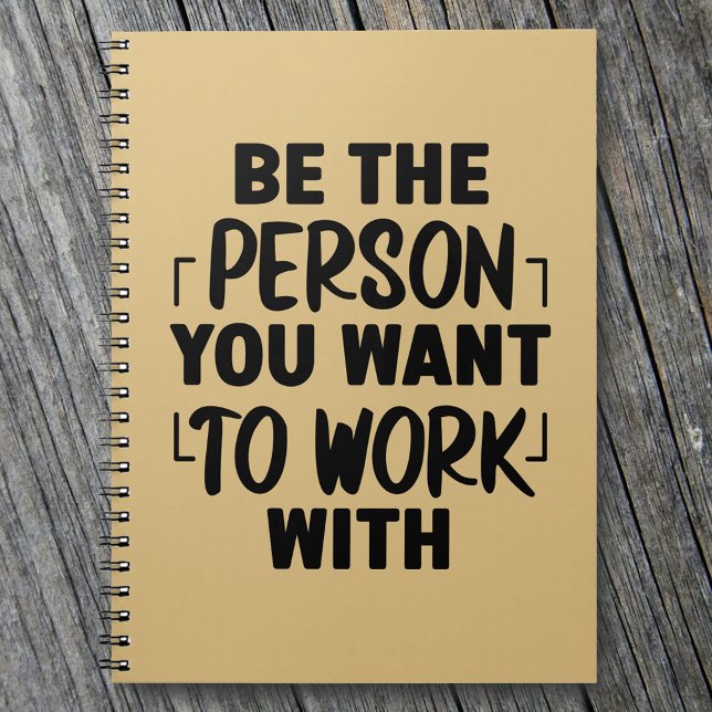 Caderno Espiral Seja a citação motivacional da pessoa (Criador carregado)