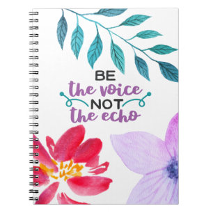 Caderno Espiral Seja a voz não o eco
