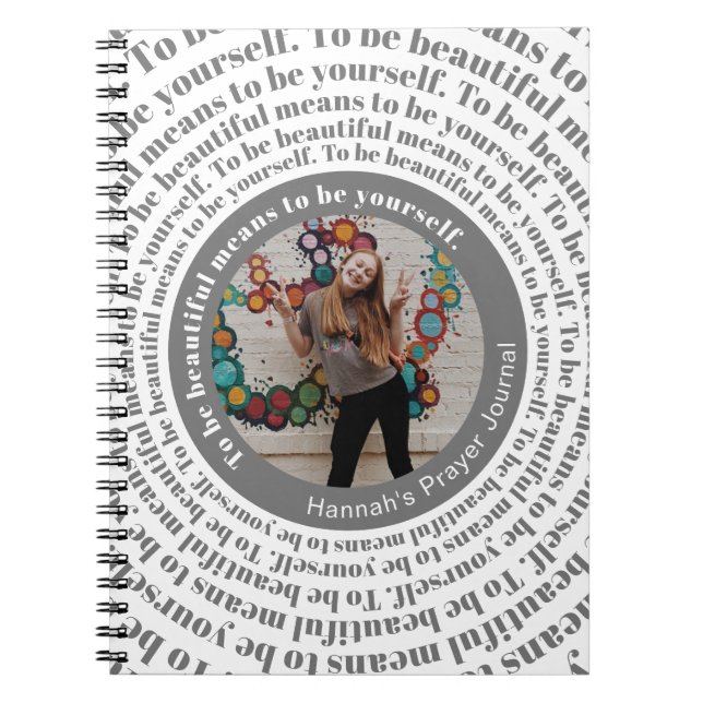 Caderno Espiral Seja Bonito Ser Seu Diário Personalizado De Oração (Frente)
