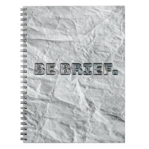 Caderno Espiral Seja Breve.