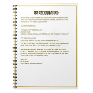Caderno Espiral Seja encorajado a Diário