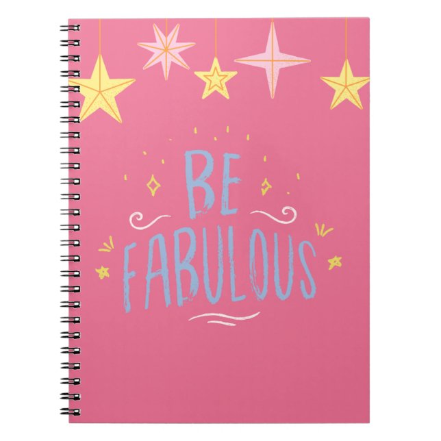 Caderno Espiral Seja fabuloso - Na moda e motivacional (Frente)