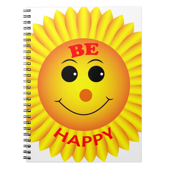 Caderno Espiral Seja Feliz (Frente)