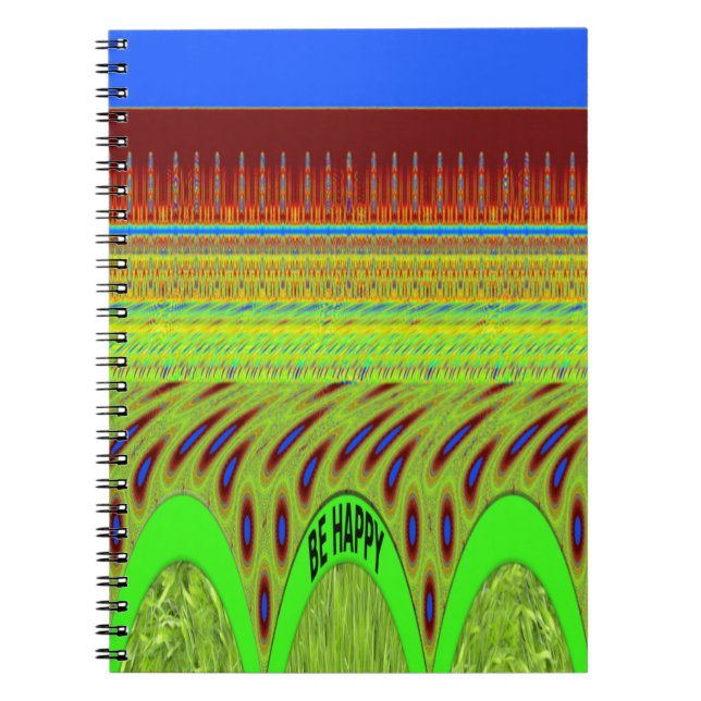 Caderno Espiral Seja feliz Bolinhas Colorida Motif Gift (Frente)