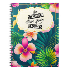 Caderno Espiral Seja mais forte do que a sua citação motivacional