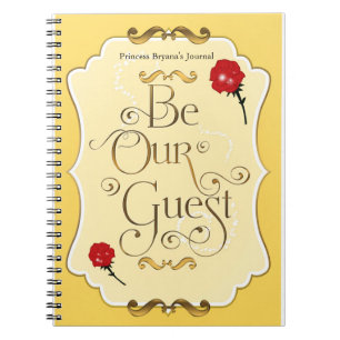 Caderno Espiral Seja Nossso Convidado Princesa Rosa Vermelha Cader