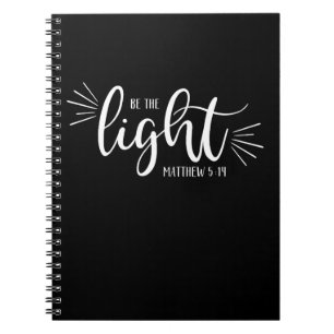 Caderno Espiral Seja o Mateus claro 5:14 em branco