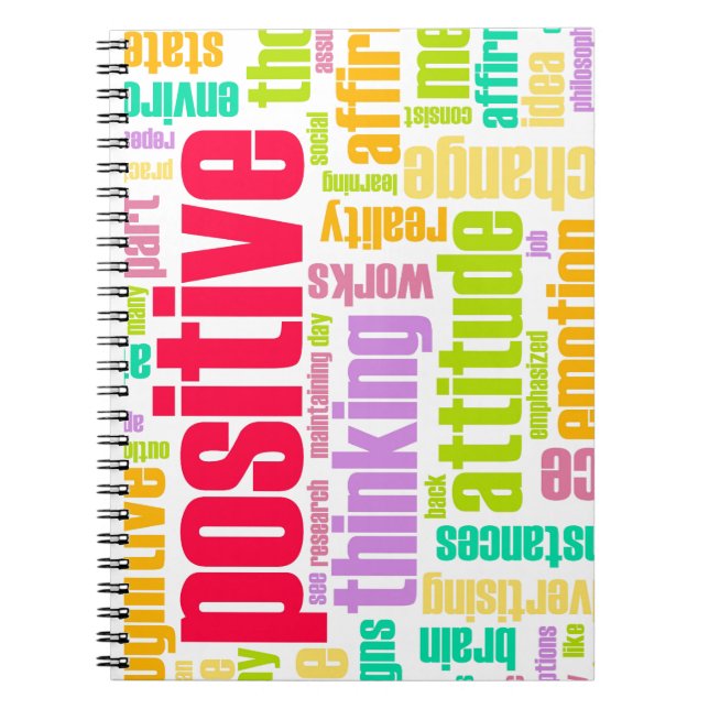 Caderno Espiral Seja positivo! Permaneça positivo! (Frente)