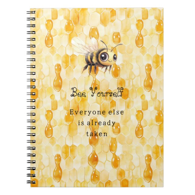 Caderno Espiral Seja Você Mesmo Mel (Frente)