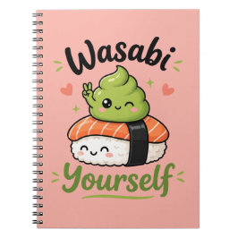 Caderno Espiral Seja Wasabi – Pun de Sushi Fofo Kawaii