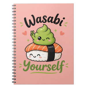 Caderno Espiral Seja Wasabi – Pun de Sushi Fofo Kawaii