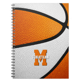 Caderno Espiral seleção branca laranja cores raparigas basquetebol
