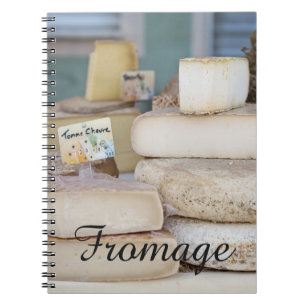 Caderno Espiral Seleção francesa rústica do queijo
