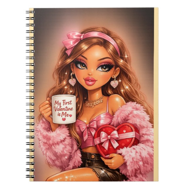 Caderno Espiral self love valentine book (Frente)