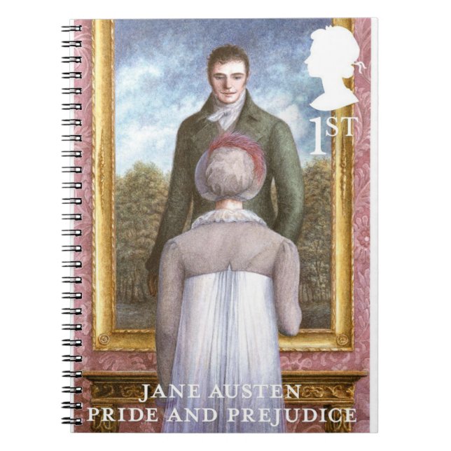 Caderno Espiral Selo com design de Orgulho e Preconceito (Frente)