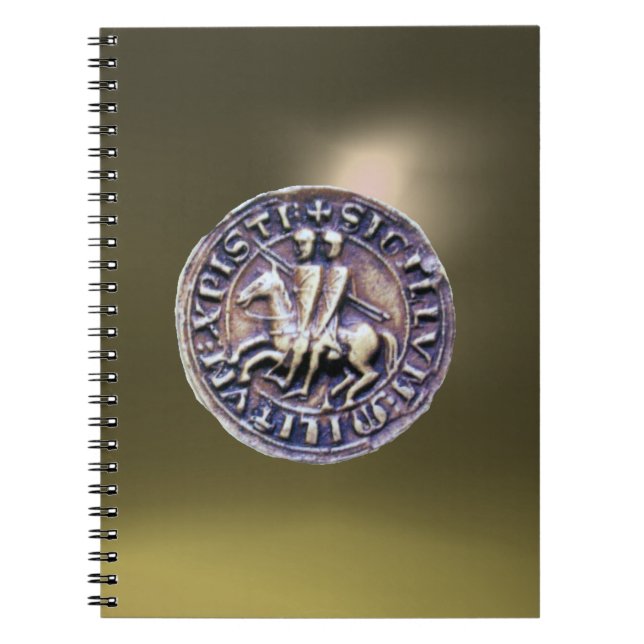 Caderno Espiral SELO DA cinza DE MODELO KNIGHTS (Frente)