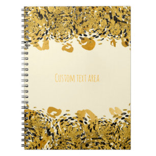 Caderno Espiral Selva Elegante de Chita Elegante, Dourada e Negra