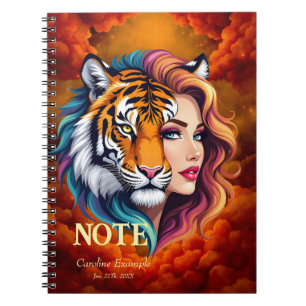 Caderno Espiral Selvagem Interior – Deusa do Espírito do Tigre.