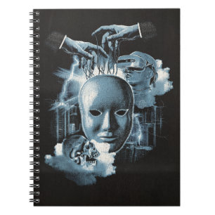 Caderno Espiral Sem Fato - Design de Streetwear de Gótico Técnico
