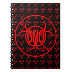 Caderno Espiral Sem OGM Notebook Bioperigoso OGM Diário de esboç