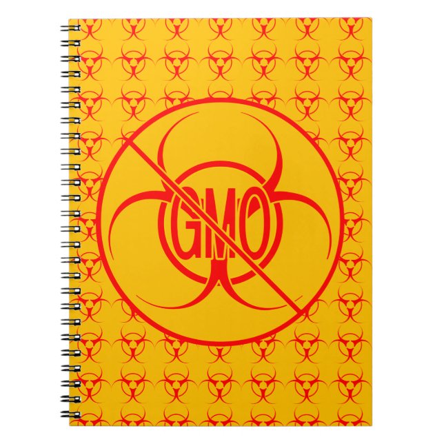 Caderno Espiral Sem OGM Notebook Bioperigoso OGM Diário de esboços (Frente)
