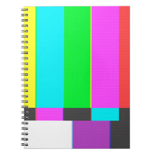 Caderno Espiral sem tela de TV de sinal com ruído