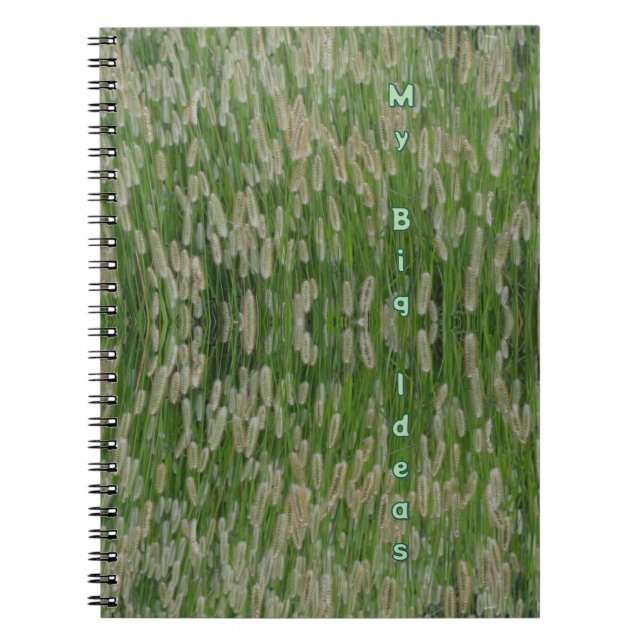 Caderno Espiral Sementes De Grãos Verdes Altas (Frente)