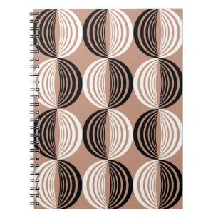 Caderno Espiral Semicírculos de linhas sem descontinuidades do pa