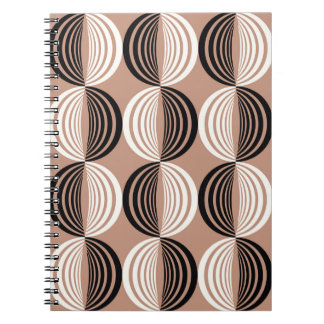 Caderno Espiral Semicírculos de linhas sem descontinuidades do pad