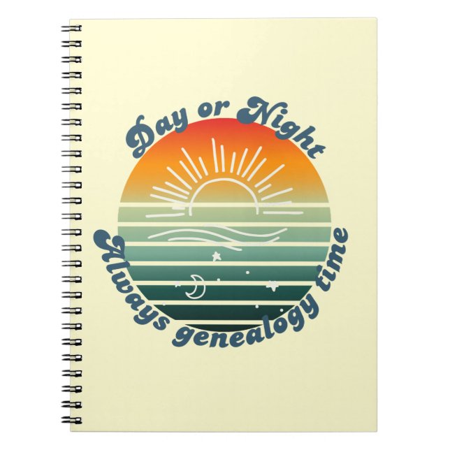 Caderno Espiral Sempre Hora da Genealogia (Frente)