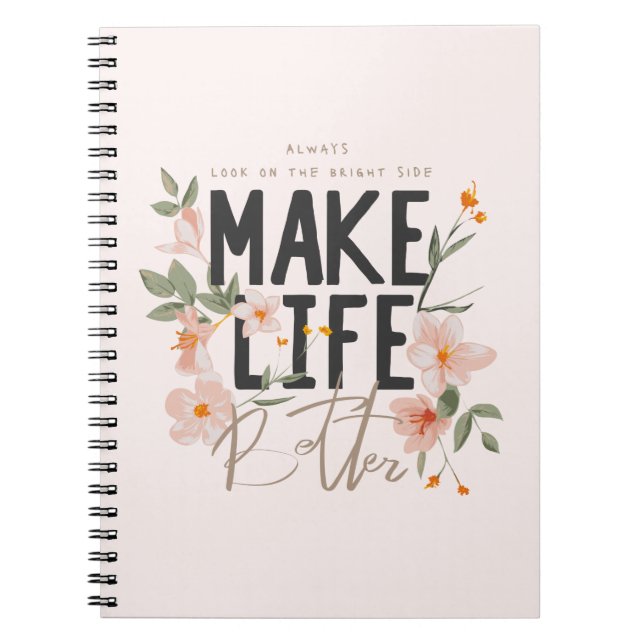 Caderno Espiral Sempre olhe para o lado direito (Frente)