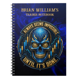 Caderno Espiral Sempre Parece Azul Impossível Resplendor Bitcoin