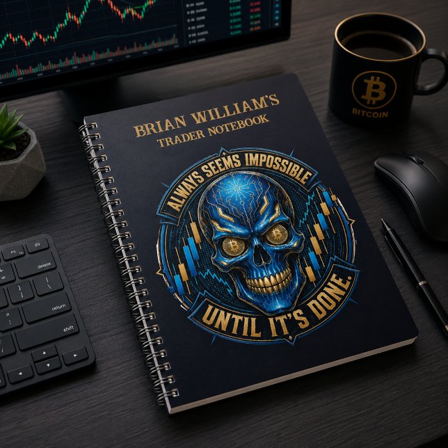 Caderno Espiral Sempre Parece Impossível Bitcoin (Image shown for illustration purposes only.)