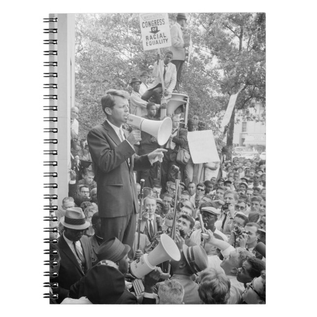 Caderno Espiral Sen. Robert Kennedy Campaigning para Presidente do (Frente)