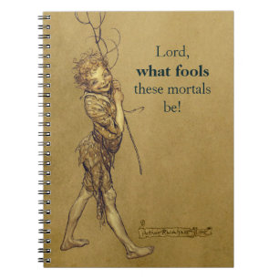 Caderno Espiral Senhor do disco de Arthur Rackham que tolos CC0576