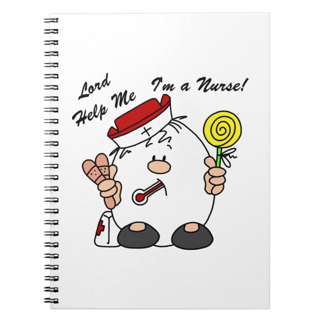 Caderno Espiral Senhor me ajude, sou enfermeira (Frente)