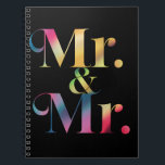 Caderno Espiral Senhor & Senhor Festa de Solteiro Casamento Gay<br><div class="desc">Senhor & Senhor Festa de Solteiro Casamento Gay</div>