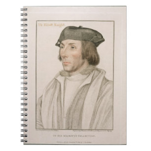 Caderno Espiral Senhor Thomas Elyot (c.1490-1546) gravado por