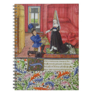 Caderno Espiral Senhora 2617 o escrevente que dedica o La Teseida