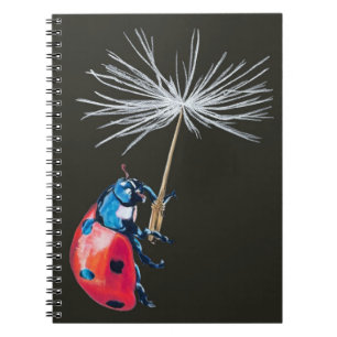 Caderno Espiral Senhora Bug e Dandelion Seed espiral
