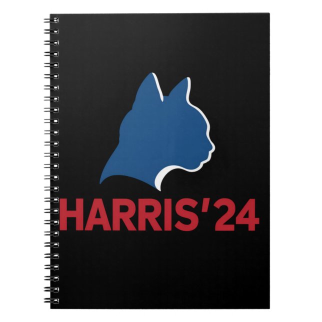 Caderno Espiral Senhora de Gato Engraçada Para A Cotação 2024 (Frente)