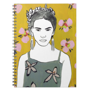 Caderno Espiral Senhora do Flor Rosa - Amarela