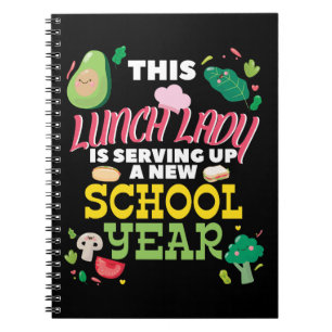 Caderno Espiral Senhora Engraçado do almoço de volta ao